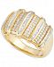 Diamond Multi-Row Ring (1/2 ct. t. w. ) in 14k Gold-Plated Sterling Silver
