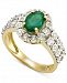 Emerald (3/4 ct. t. w. ) and Diamond (1/4 ct. t. w. ) Ring in 14k Gold