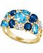 Effy Blue Topaz (4-3/4 ct. t. w. ) and Diamond Accent Ring in 14k Gold