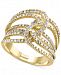 Effy Diamond Multi-Layer Interwoven Statement Ring (1 ct. tw. ) in 14k Gold