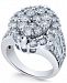 Diamond Oval Cluster Engagement Ring (4 ct. t. w. ) in 14k White Gold