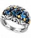 Effy Ocean Bleu Blue Topaz Ring (3-5/8 ct. t. w. ) in Sterling Silver and 18k Gold