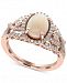 Aurora by Effy Opal (1 ct. t. w. ) and Diamond (1/2 ct. t. w. ) Ring in 14k Rose Gold