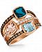 Le Vian Chocolatier Multi-Gemstone (2-1/4 ct. t. w. ) and Diamond (5/8 ct. t. w. ) Ring in 14k Rose Gold