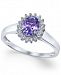 Amethyst (1 ct. t. w. ) and White Topaz (1/6 ct. t. w. ) Ring in 10k White Gold