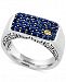 Effy Men's Sapphire Ring (1-3/8 ct. t. w. ) in Sterling Silver and 18k Gold