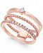 Diamond Three-Row Stackable Ring (1/4 ct. t. w. ) in 14k Rose Gold