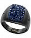 Effy Men's Sapphire Cluster Ring (1-1/3 ct. t. w. ) in Black Rhodium-Plated Sterling Silver
