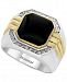 Effy Men's Onyx (10 x 10mm) and Diamond (1/5 ct. t. w. ) in Sterling Silver and 14k Gold