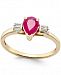 Ruby (3/4 ct. t. w. ) and Diamond (1/8 ct. t. w. ) Ring in 14k Gold