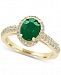 Effy Brasilica Emerald (1-1/8 ct. t. w. ) and Diamond (1/3 ct. t. w. ) Ring in 14k Gold, Created for Macy's