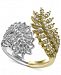 Effy Diamond Feather Bypass Ring (3/4 ct. t. w. ) in 14k Two-Tone Gold