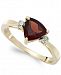 14k Gold Garnet (1-1/3 ct. t. w. ) and Diamond Accent Ring