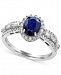 Effy Royale Bleu Sapphire (1-3/8 ct. t. w. ) and Diamond (1/2 ct. t. w. ) Ring in 14k White Gold, Created for Macy's