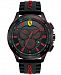 Scuderia Ferrari Men's Chronograph Scuderia Black Silicone Strap Watch 48mm 830138