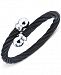 Charriol Unisex Celtic Black and Silver-Tone Cable Bangle Bracelet