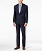 Kenneth Cole Reaction Men's Slim-Fit Tonal Dark Blue Shadow-Check Suit
