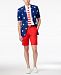 OppoSuits Men's Stars and Stripes Slim-Fit Suit & Tie