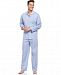 Club Room Men's Blue Glenplaid Shirt and Pants Pajama Set