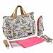 Large Capacity Fashion 6 Pieces Baby Diaper Tote Bag Weekender Bag for Women and Mummy