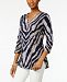 Jm Collection Petite Zebra-Print Tunic, Created for Macy's