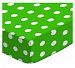 SheetWorld Extra Deep Fitted Portable / Mini Crib Sheet - Polka Dots Green - Made In USA