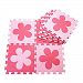 10Pcs Baby Kids Toddler EVA Foam Play Floor Puzzle Crawling Mat-Flower Pattern (Pink+RosePink)