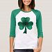 Beautiful Emerald Green Sparkles Shamrock Clover T-shirt
