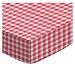 SheetWorld Extra Deep Fitted Portable / Mini Crib Sheet - Primary Red Gingham Woven - Made In USA