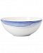 Lenox Indigo Watercolor Stripe Porcelain Serving Bowl, Created for Macy's
