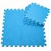 Set of 9 Pcs Interlocking Soft Foam Floor Mats Kids Play Mats 30*30*1cm (Blue)