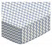 SheetWorld Fitted Portable / Mini Crib Sheet - Mini Blue Chevron Zigzag - Made In USA
