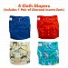 Lil Helper Starter Kit 1 - 4 Premium Cloth Diapers with Charcoal Inserts