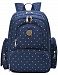 Meimei's Bag Diaper Bag Smart Organizer Waterproof Travel Diaper Backpack Handbag with Changing Pad and Stroller Clips (Blue+Dot)