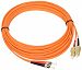 C2G / Cables to Go 38628 SC/ST Plenum-Rated Duplex 62.5/125 Multimode Fiber Patch Cable (8 Meter, Orange)