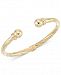 Rope-Style Hinged Cuff Bracelet in 14k Gold