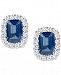 Sapphire (1-3/8 ct. t. w. ) and Diamond (1/3 ct. t. w. ) Stud Earrings in 14k White Gold