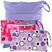KF Baby Waterproof Cloth Diaper Travel Wet Dry Bag, Small Large Combo, Set of 3