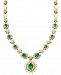 Royalty Inspired by Effy Emerald (3-3/8 ct. t. w. ) and Diamond (1-2/3 ct. t. w. ) Necklace in 14k White Gold, Created for Macy's