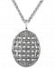 Effy Diamond Oval Pendant Necklace in Sterling Silver (1/5 ct. t. w. )