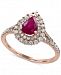 Amore by Effy Certified Ruby (3/4 ct. t. w. ) and Diamond (1/2 ct. t. w. ) Ring in 14k Rose Gold, Created for Macy's