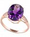 Effy Viola Amethyst (4-1/6 ct. t. w. ) and Diamond Accent Ring in 14k Rose Gold