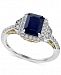 Royale Bleu by Effy Sapphire (1-1/2 ct. t. w. ) and Diamond (3/8 ct. t. w. ) Ring in 14k Gold, Created for Macy's and White Gold, Created for Macy's
