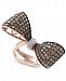 EffyEspresso Diamond Bow Ring (3-3/8 ct. t. w. ) in 14k Rose Gold and Black Rhodium Plate