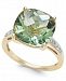 Green Quartz (6-1/4 ct. t. w. ) and Diamond Accent Ring in 14k Gold