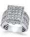 Diamond Square Cluster Engagement Ring (3 ct. t. w. ) in 14k White Gold