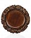Jay Imports Brickbrown Wood Textured Charger Plate