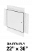 22" x 36" - Fire Rated Un-Insulated Access Door with Plaster Flange