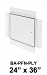 24" x 36" - Fire Rated Un-Insulated Access Door with Plaster Flange