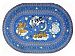 Joy Carpets Kid Essentials Infants & Toddlers Oval Hey Diddle Diddle Rug, Blue, 3'10 x 5'4 by Joy Carpets